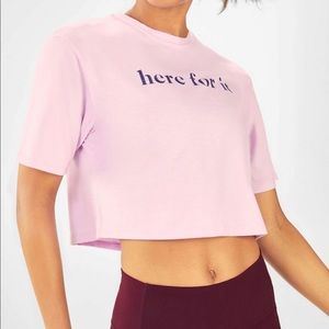 Fabletics Jade Boxy Tee Cropped Top
